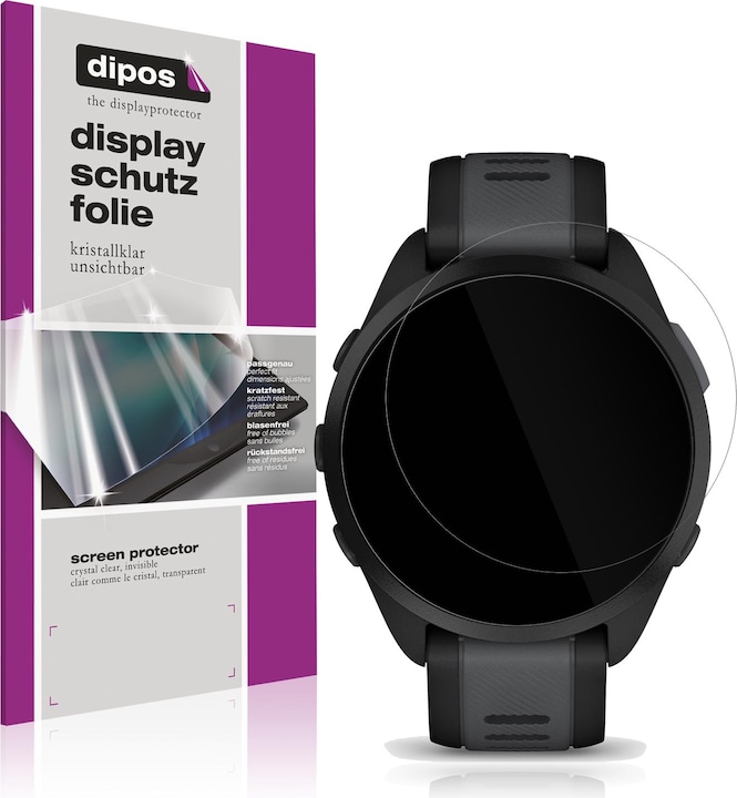 Actual product image Dipos Screen Protector Crystalclear for Garmin Forerunner 165