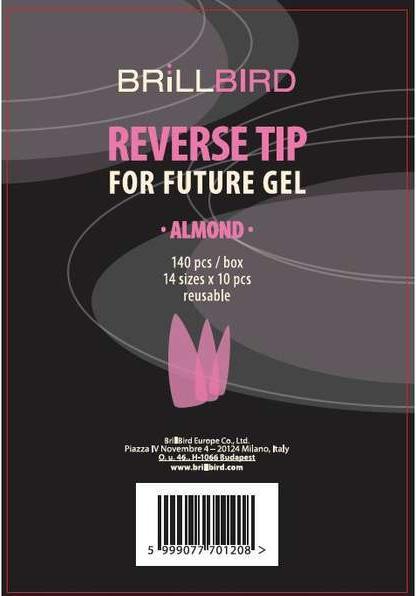 Produktbild BrillBird Reverse Dual Tip zum Future Gel - Mandel Form 140stk (Nagellacktrockner)
