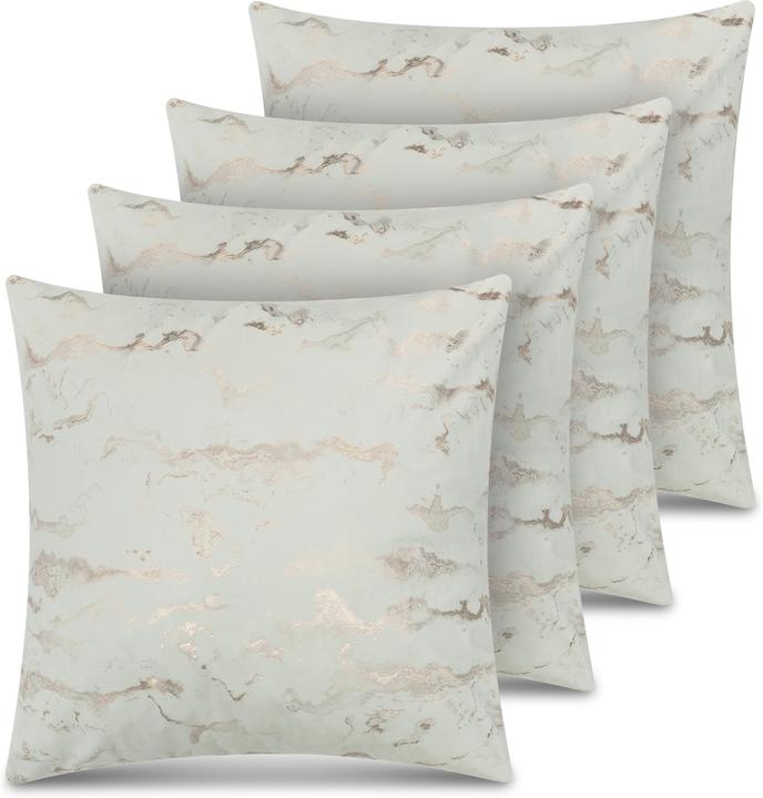 Produktbild Aspero 4er Set Kissenbezüge mit Marmordesign 60x60cm Carrara - 9861 (60 cm x 60 cm)
