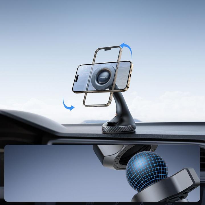 Actual product image Joyroom JR-ZS406 magnetic car holder for windshield / Cockpit - black