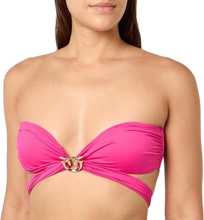 Pinko Amaryllis Tecno Bikini-Oberteil mit Vogelmotiv (M)