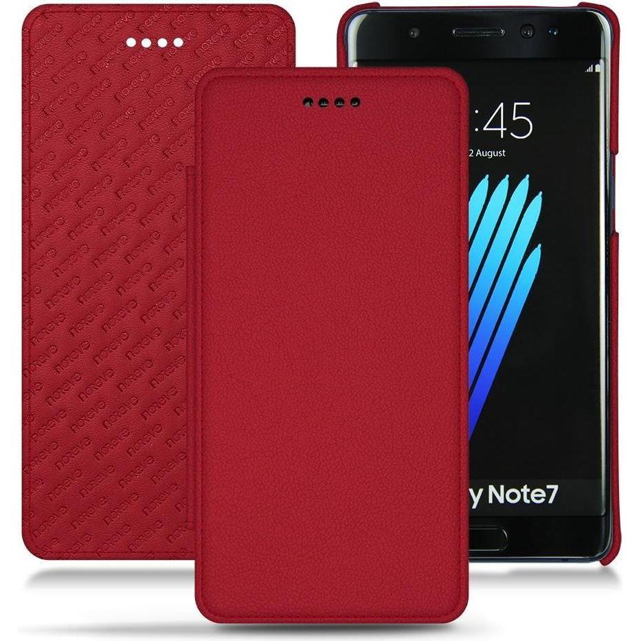 Noreve Lederschutzhülle horizontal (Samsung Galaxy Note 7), Smartphone Hülle, Rot