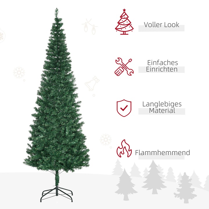 Nährwerte und Zutaten Homcom Tannenbaum mit Metallständer (210 cm)