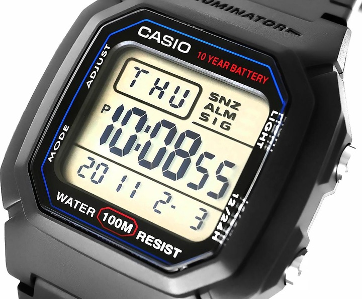 Actual product image Casio W-800h-1aves (Digital watch, 44 mm)