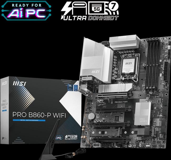 Image du produit MSI PRO B860-P WIFI (LGA 1851, Intel B860, ATX)