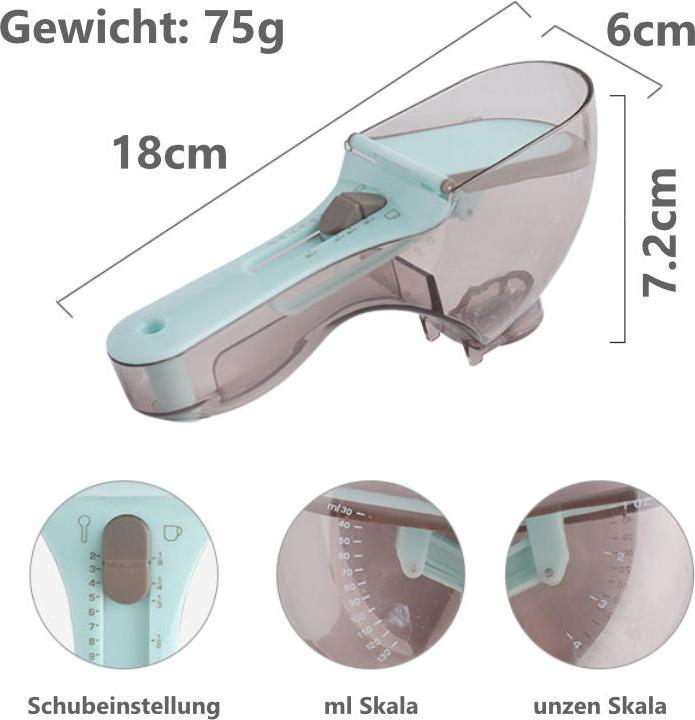 Produktbild Hermex Dosierlöffelset Messlöffelset Messbecher- und Messlöffelset (130 ml)