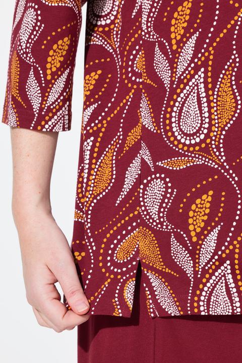Produktbild Ulla Popken Pyjamashirt, Paisley, V-Ausschnitt, 3/4-Arm (46, 48)