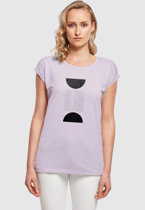 Produktbild Merchcode Ladies Abstract Lines Extended Shoulder Tee - 171741 (XL)