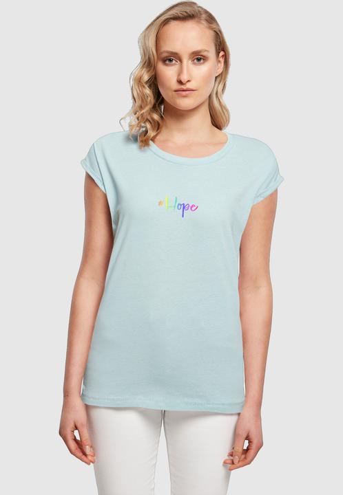 Produktbild Merchcode Ladies Hope Rainbow Extended Shoulder Tee - 116599 (L)