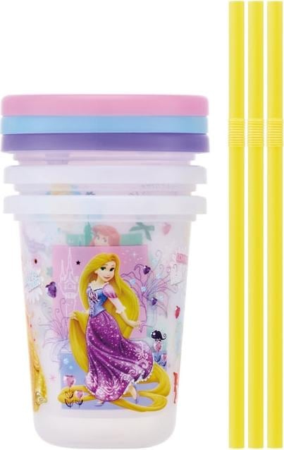 Produktbild Disney Prinzessin Trinkbecher mit Strohhalm (230ml) 3er Set