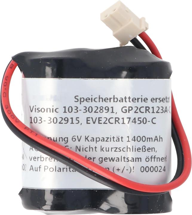 Actual product image AccuCell Batterie für Visonic 103-302891, 103-302915, GP2CR123A-C Batterie (1 pcs., Device specific, 1400 mAh)