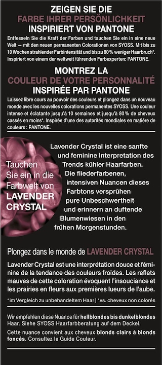 Image du produit Syoss Baseline X-Pantone 8-23 Lavender Crystal (8_23 Cristal de lavande)