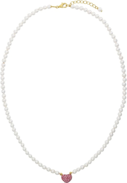 Produktbild Amor Halsschmuck für Damen, 925 Sterling Silber, Kristall synth., Muschelkernperle (Silber 925)