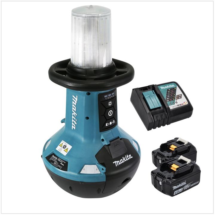 Produktbild Makita DML 810 RM Akku LED Flächenlicht 18 / 36 V ( 2 x 18 V ) 5500 lm IP54 + 2x Akku 4,0 Ah + (5500 lm)