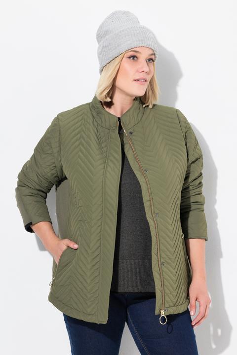 Produktbild Ulla Popken Steppjacke, Strickeinsätze, Stehkragen, Zipptaschen (42, 44)