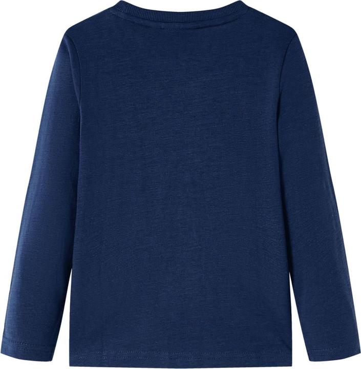 Immagine prodotto vidaXL Camicia da bambino a maniche lunghe blu navy melange 92,Materiale: 100 (92)