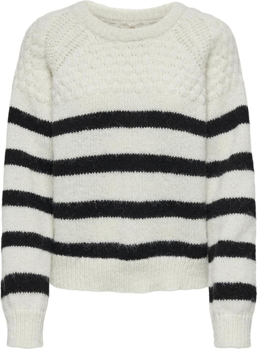 Only ONLBILLIE LIFE LS STRIPE O-NECK EX KNT Strickpullover