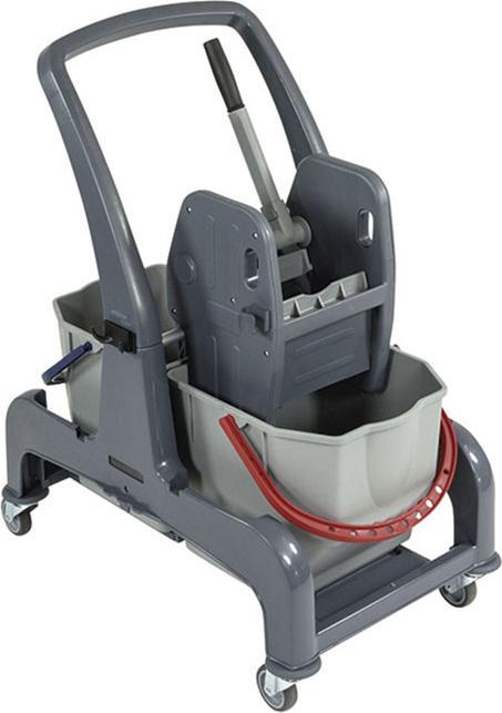 Sprintus Reinigungswagen CombiX, 2x25-l-Eimer, mit Schubbügel und Mopp-Presse (1 Stk.)