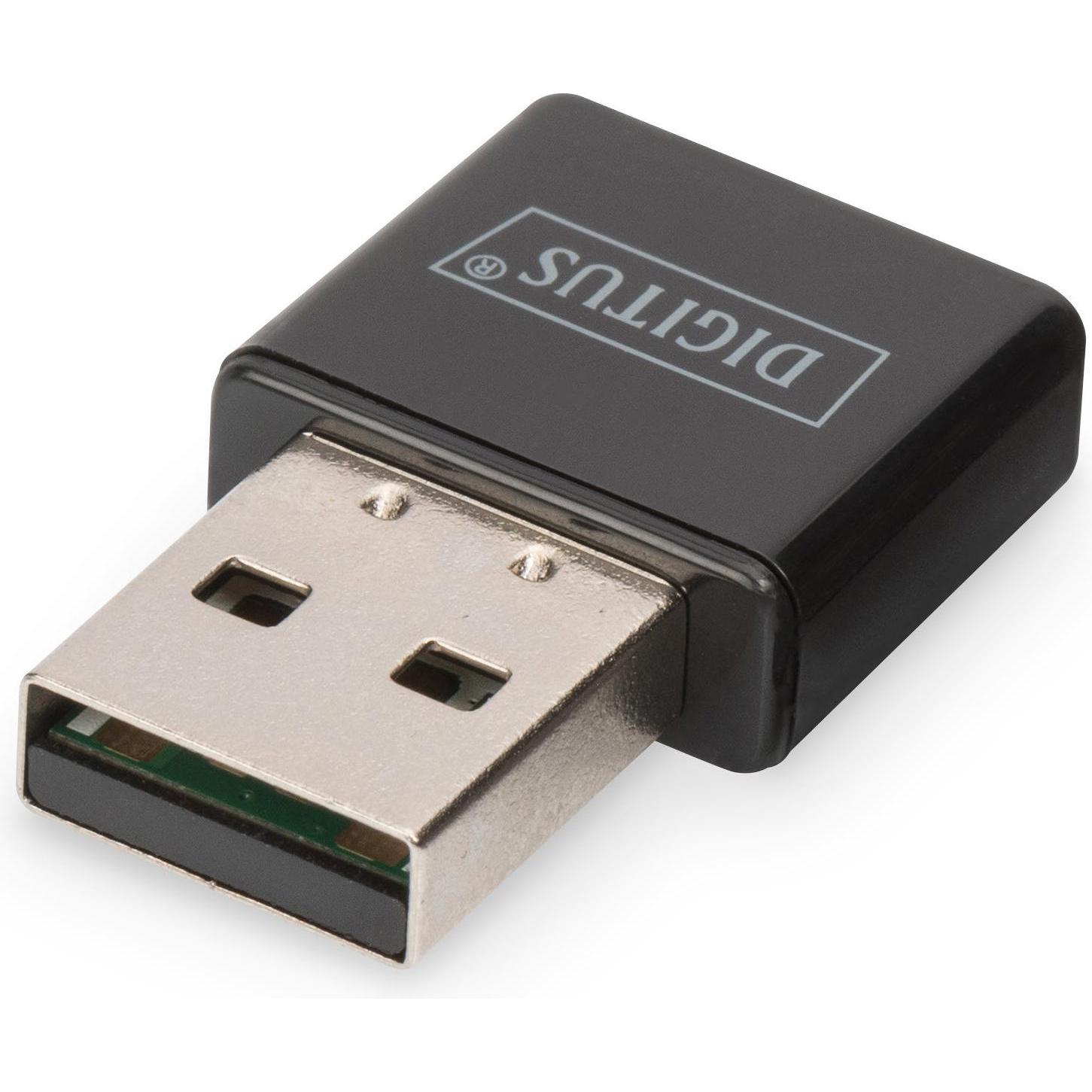 Digitus Dn-70542 (USB 2.0), Netzwerkadapter, Schwarz
