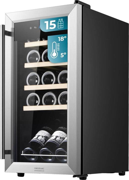 Cecotec Vinoteca GrandSommelier 1550 Inox Compressor