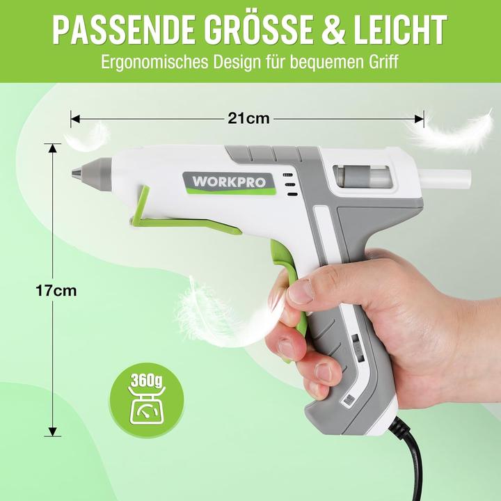 Produktbild Workpro Heissklebepistole inkl. 10 Klebesticks