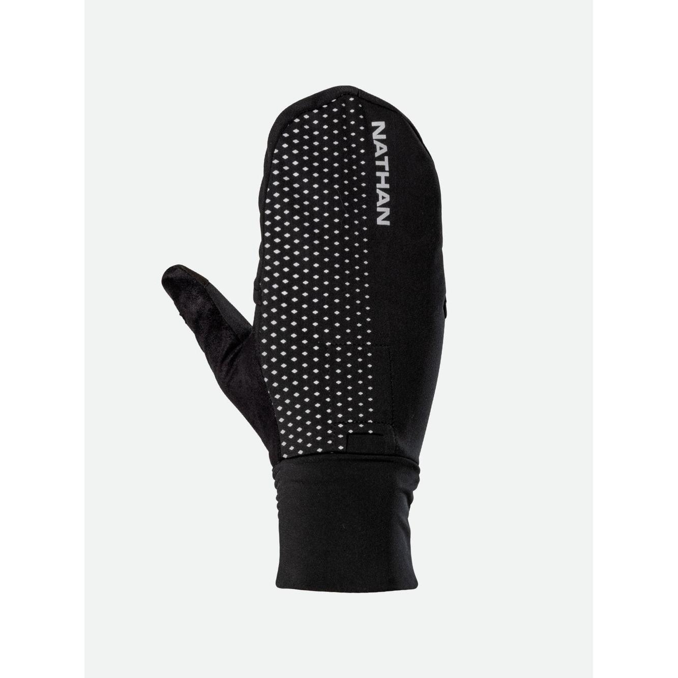 Thumbnail - Nathan, Handschuhe, Hyper Night Reflective Convertible Mitt Glove Laufhandschuhe, Schwarz, (L)