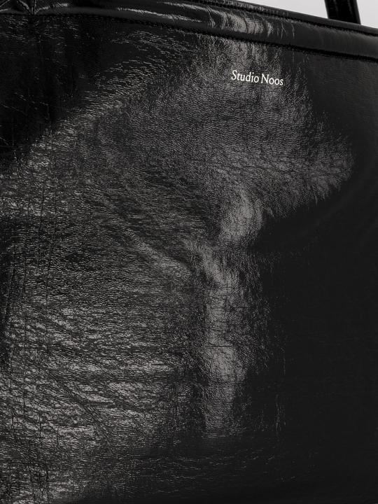 Actual product image Studio Noos Shopper "Reversible Teddy Lacquer Mom Bag" black