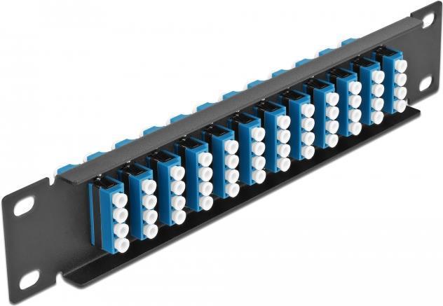 Actual product image Delock 10? FO Patchpanel 12 Port LC Quad blue 1 U black