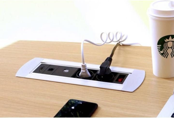 Produktbild Bachmann gg107109 Einbau Tischsteckdosenleiste ALUMS1 (2 x)