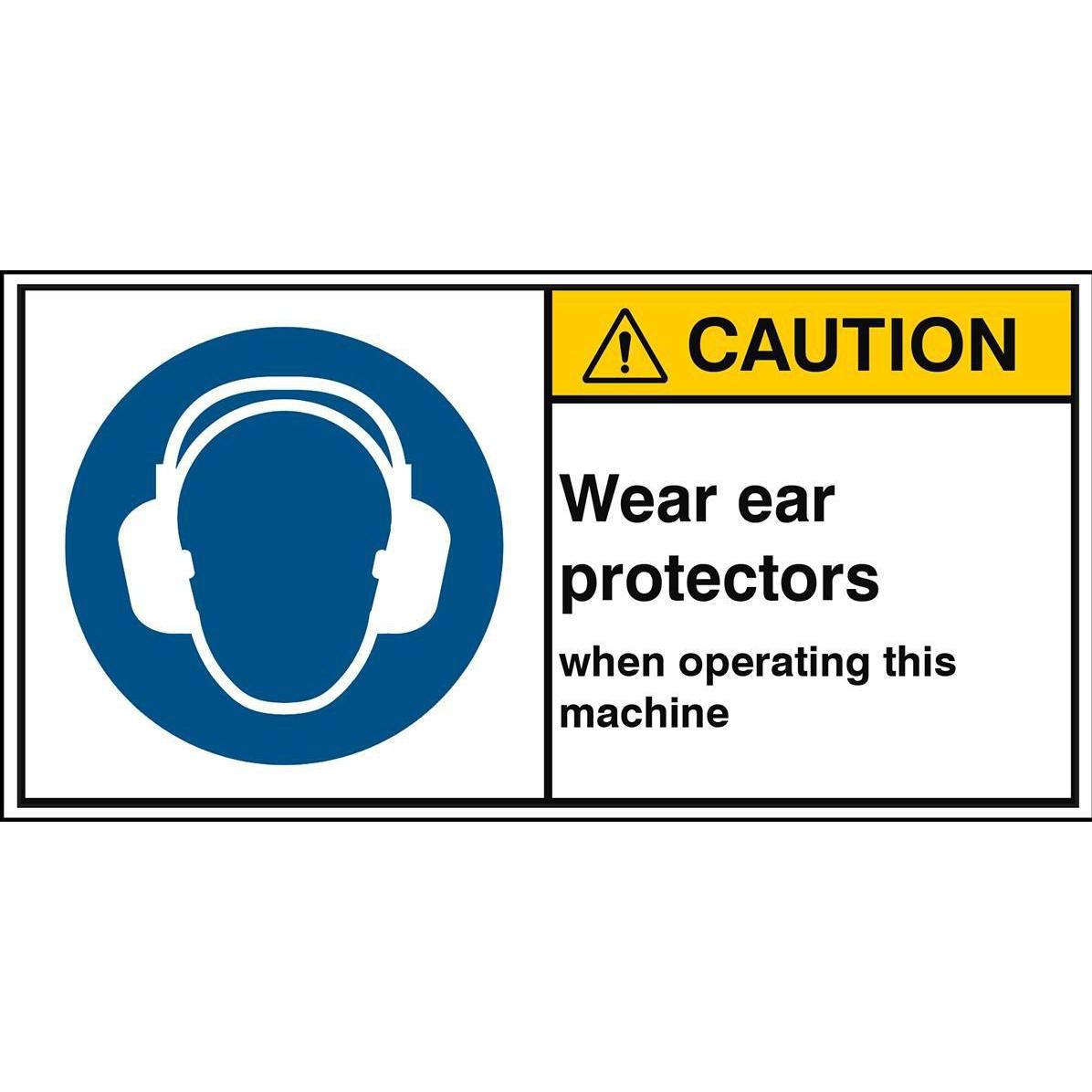 Brady, Etiketten, ISO Safety Sign - Wear ear