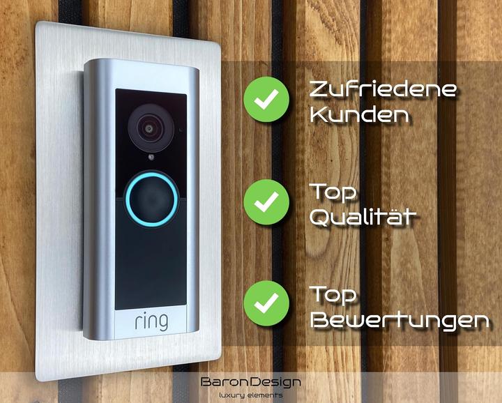 Image du produit Baron Design Edelstahl Blende für Ring Video Doorbell Pro