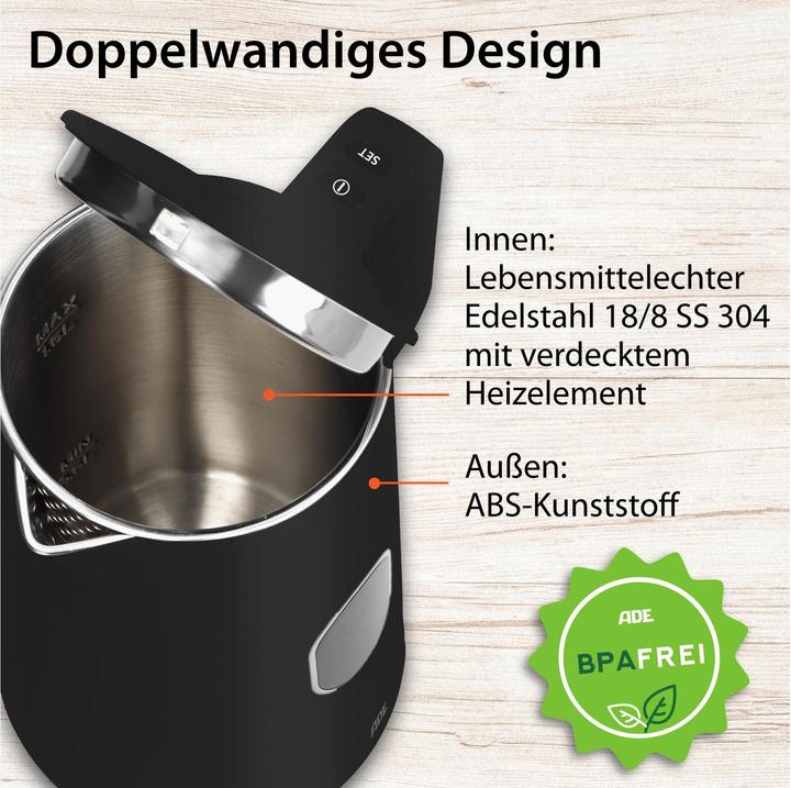 Immagine prodotto ADE Bollitore KG2100-2 Nero (1.50 l)