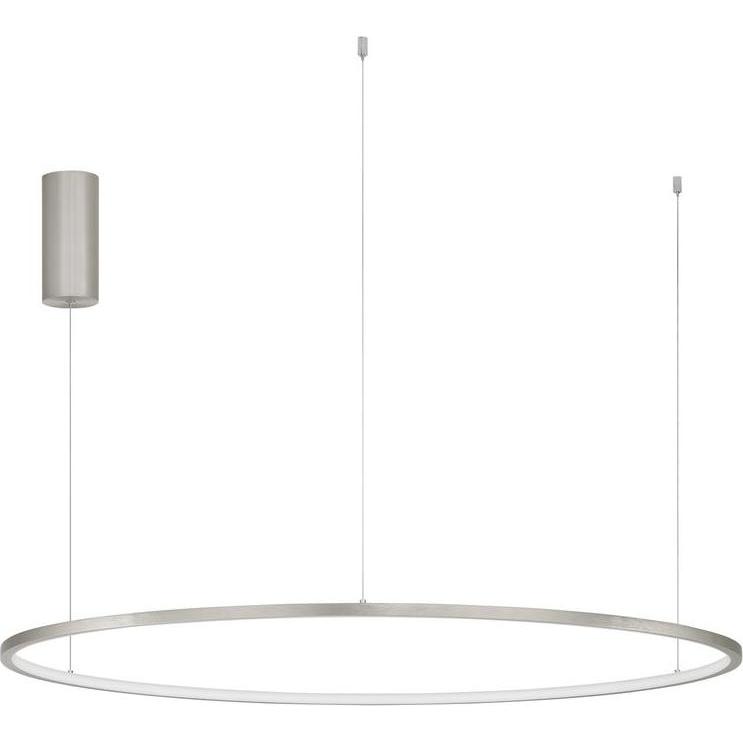 Nova Luce, Pendelleuchte, TARQUIN LED Pendelleuchte Silber 59W Warmweiss 200x100cm dimmbar 9345611