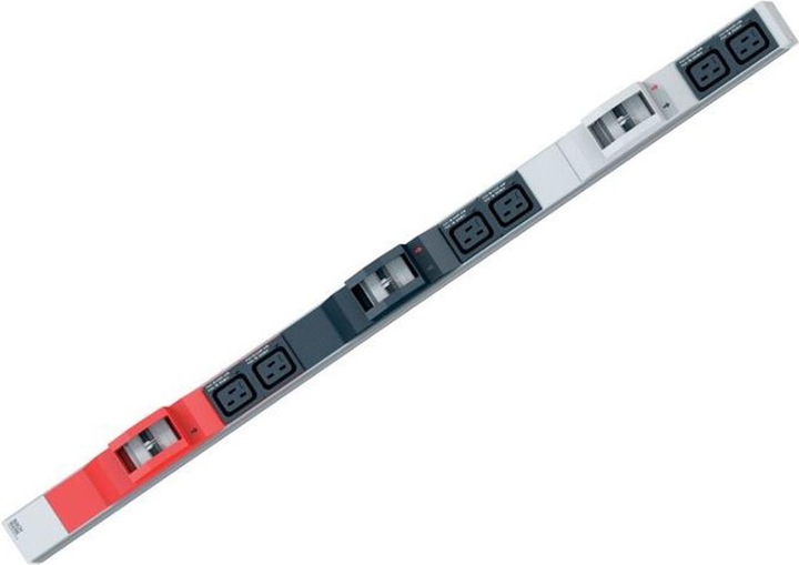 Image du produit Bachmann IT PDU ALU 0U 6x C19 6x disjoncteur CEE 3x32A rouge (12 x, CEI 320, 3 m)