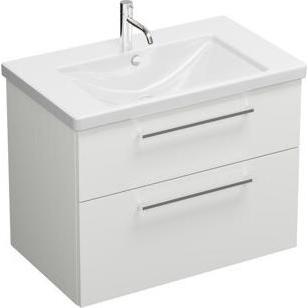 burgbad, Badmöbelset, Eqio Keramik-Waschtisch inklusive Waschtischunterschrank, Breite 830 mm