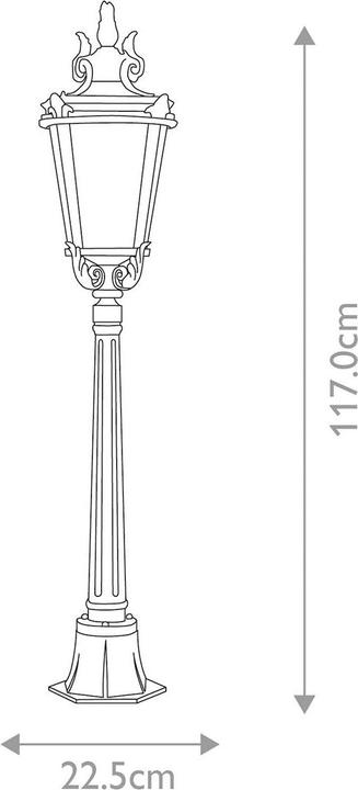 Actual product image Elstead Lighting Baltimore outdoor floor lamp E27 117cm Weathered bronze IP44 (E27, IP44)