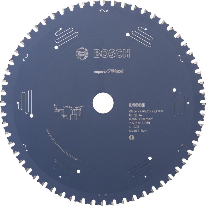 Actual product image Bosch Professional Zubehör Circular saw blade Expert for Steel, 254 x 25.4 x 2.6 mm, 60