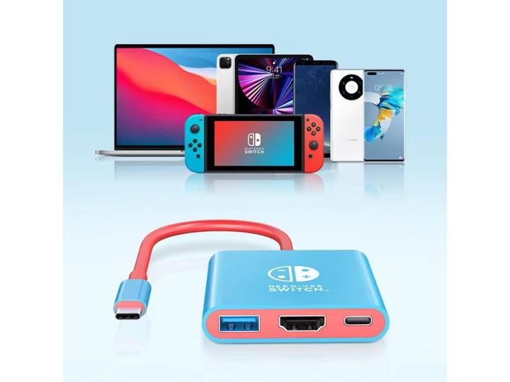 Produktbild PowerGuard NeedUse Switch USB-C to USB-A, HDMI Adapter 4K 1080p & Charge-In 100W (DSi XL)