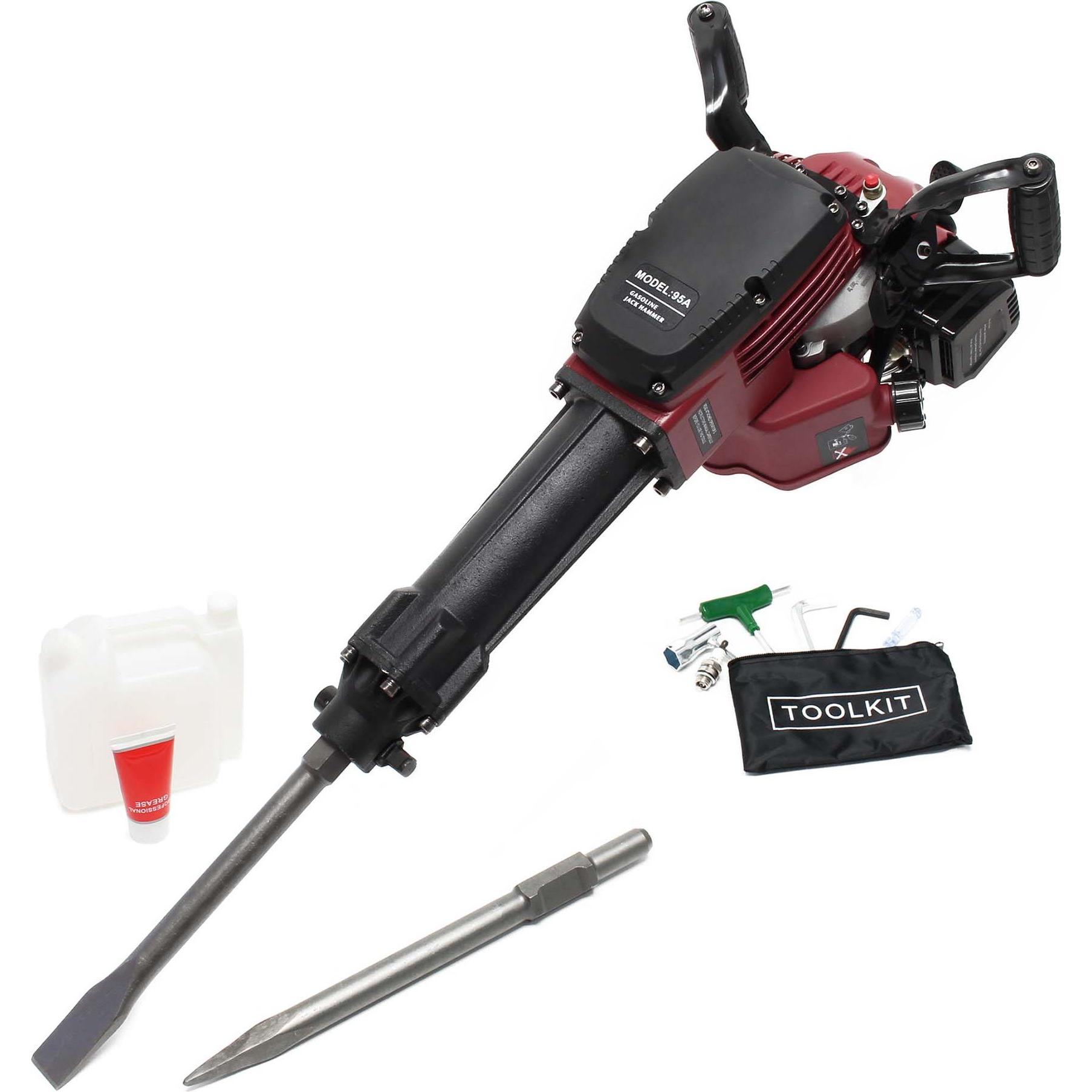 Wiltec, Abbruchhammer + Meisselhammer, Abbruchhammer 2.5 PS 55J 1500 1/min Meisselhammer Stemmhammer Schlaghammer (Benzi...