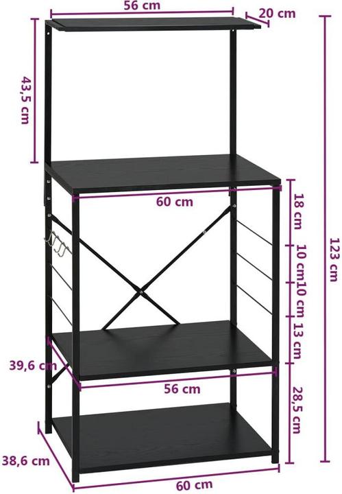 Produktbild vidaXL Küchenschrank (39.60 x 60 x 123 cm)