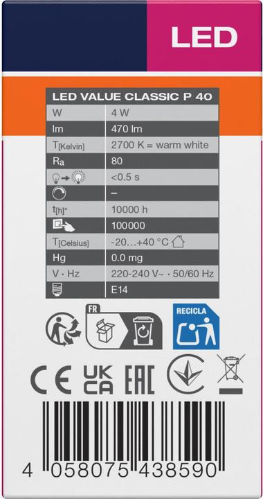 Immagine prodotto Osram Value (E14, 470 lm, 1 x)