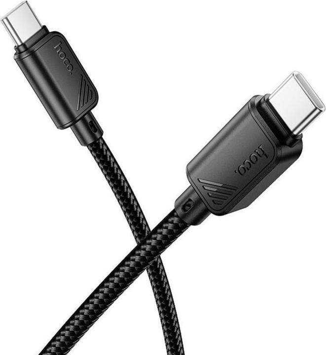 Actual product image Hoco Cable cable Type C to Type C 3A 60W X113 1 m black (1 m, 60 W)