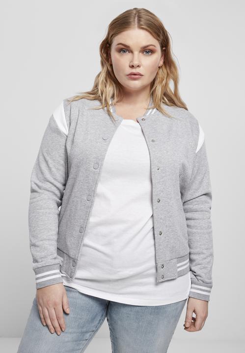 Actual product image Urban Classics Ladies Organic Inset College Sweat Jacket (XS)