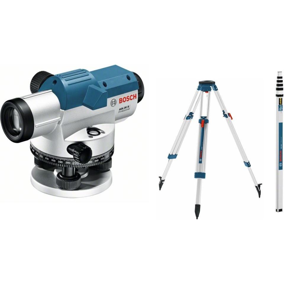 Thumbnail - Bosch Professional, Linienlaser, Optisches Nivelliergerät GOL 26 G, mit Baustativ BT160, Messstab GR 500