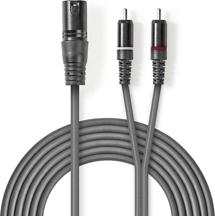 Produktbild Nedis Audiokabel XLR XLR 3-polig männlich - 2X RCA Mac (3 m, XLR)