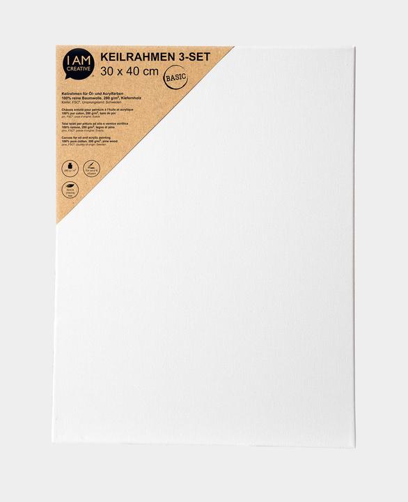 Actual product image I Am Creative Stretcher frame 3-set BASIC (40 x 40 cm)