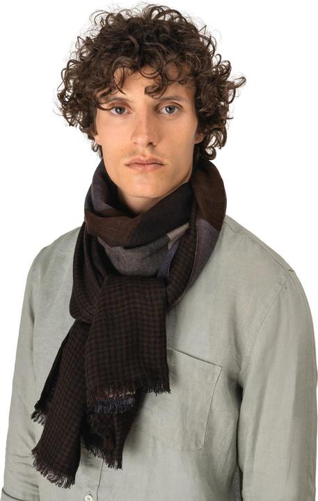 Beige, Blau, Braun, brown checkboard, brown patchwork