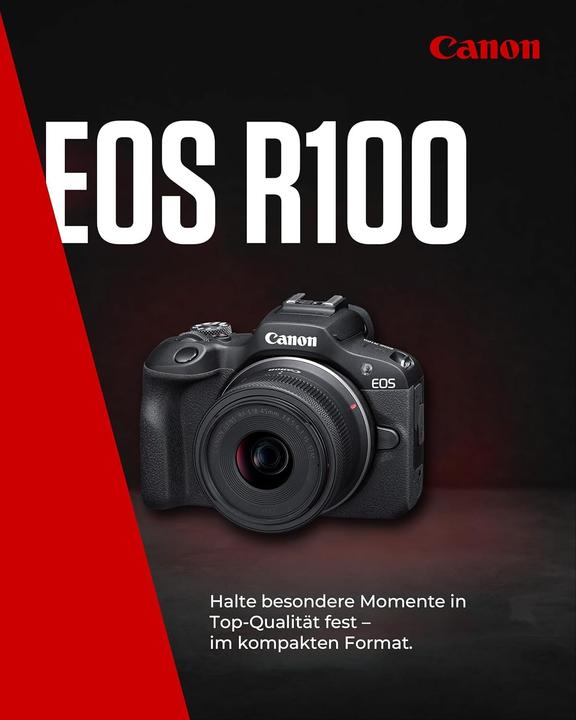 Actual product image Canon EOS R100 Kit (18 - 45 mm, 24.10 Mpx, APS-C / DX)