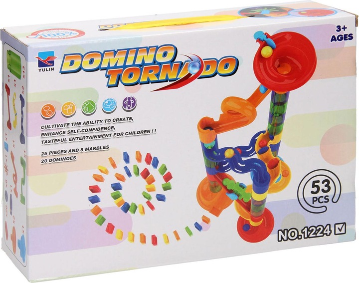 Immagine prodotto Domino Tornado, pista di biglie 53 pezzi.