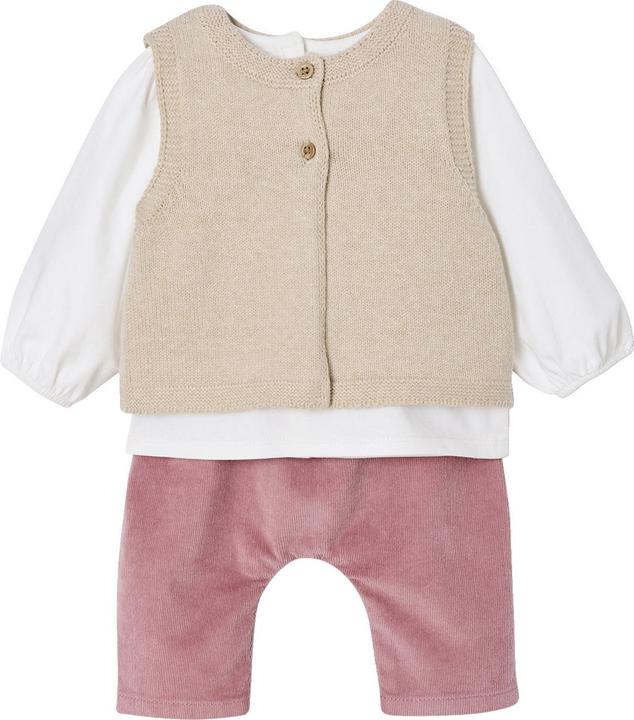 Actual product image Vertbaudet 3-teiliges Baby-Set: Bluse, Hose & Strickweste (80)